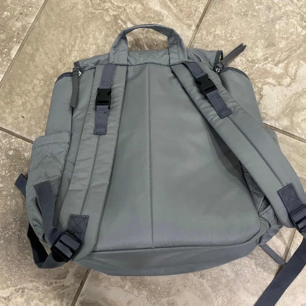 Skip Hop Forma Diaper Bag Backpack Grey Quilted Chevron Diaper Bag